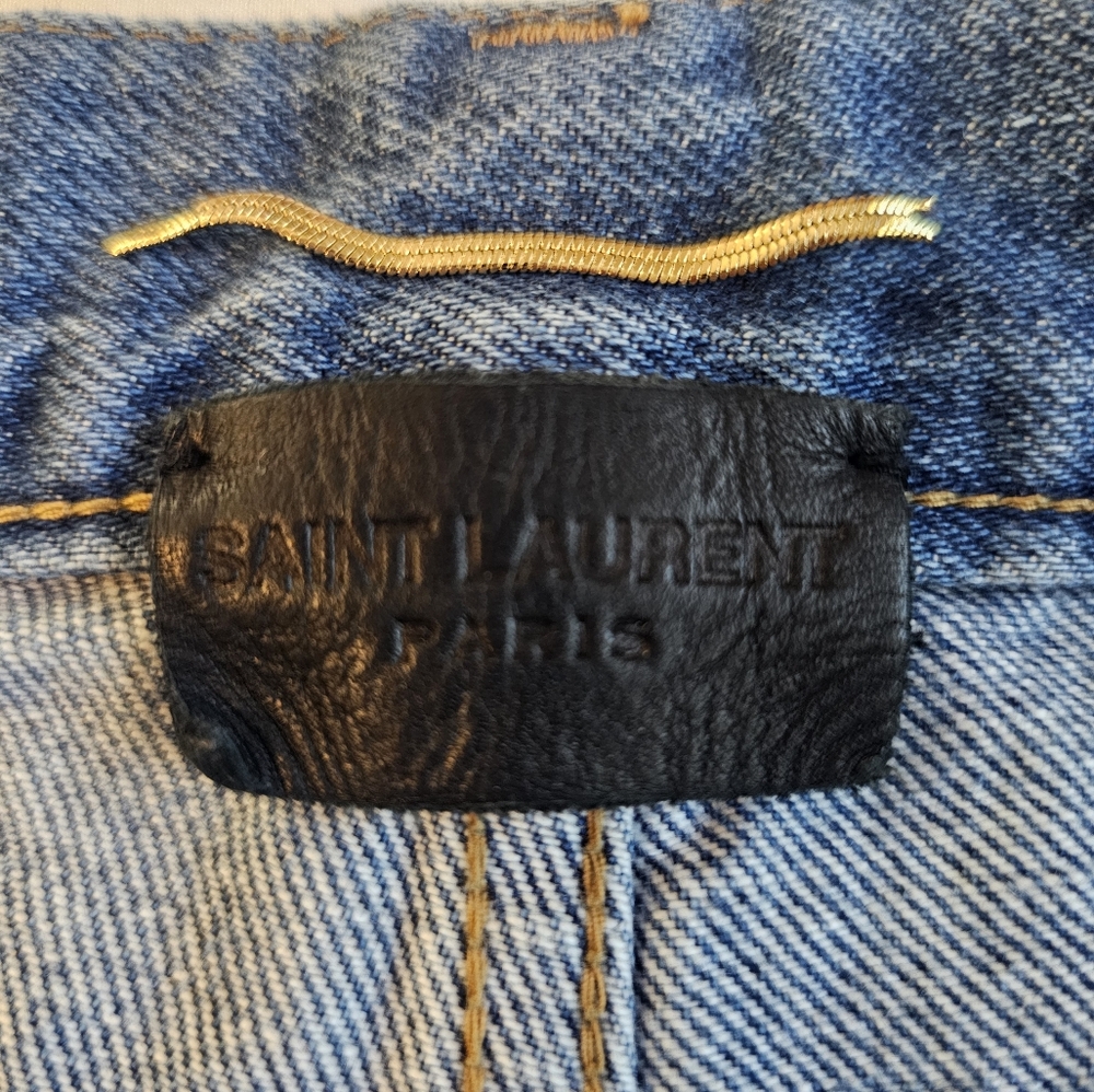 Saint Laurent 2017 Signed Pocket Blue Jeans 100% AUTHENTIC size M/30 - Picture 13 of 16